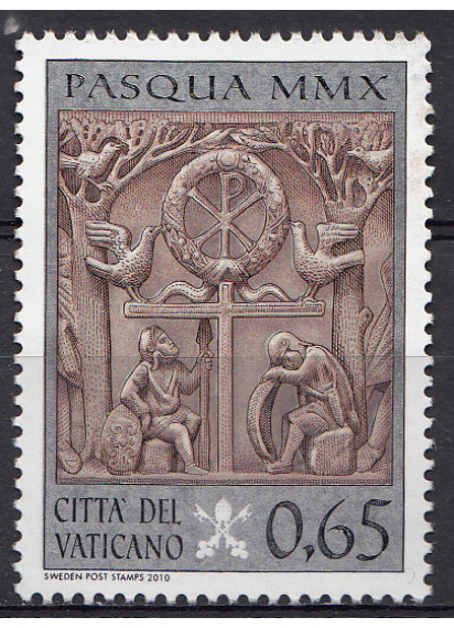 2010 Vaticano Pasqua 1 Valore Sassone 1520